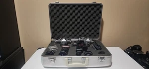 Vintage Honeywell Pentax Spotmatic 35mm Camera Lot Japan Case Lenses Flash - Picture 1 of 22