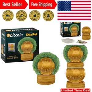 Terrakotta Haustier Bitcoin Pflanzgefäß mit Samenpaket - perfektes Geschenk für Pflanzenliebhaber - Bild 1 von 6