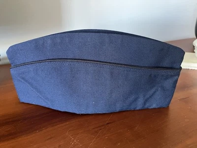 US AIR FORCE BLUE GARRISON CAP UNIFORM ENVELOPE DRESS UNIFORM  WOOL 7 1/8 - Image 1 of 4