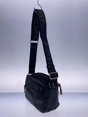 BURBERRY Logo detail crossbody bag Nylon BLK 8025669 Scuffs and stains from Japa - Image 1 of 4