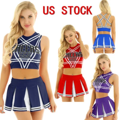 Женщин CHEERS Майка плиссированные юбки комплект школьниц Cheer лидеров униформы - Изображение 1 из 2