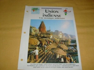 FICHE ATLAS DU MONDE Grandes nations économiques "Union Indienne" - Picture 1 of 3