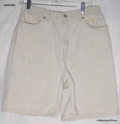 Pantalones cortos de mezclilla para mujer vintage descoloridos Glory antiguos blancos talla 14 cintura alta Foto 1 de 4