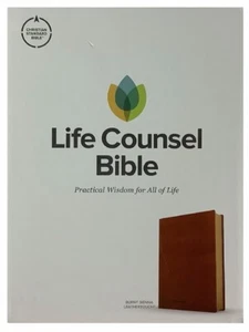 Holman CSB Life Counsel Bible; 2023; Burnt Sienna Leather Soft; 9.5 Point - Imagen 1 de 8