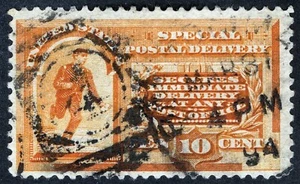 US Sc E3 Orange 10¢ 1893 BOSTON 1894 Duplex Cancel Special Delivery - Picture 1 of 1