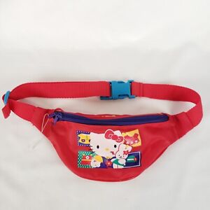 Vintage Sanrio Hello Kitty Fanny Pack Belt Bag Red 90s Adjustable Youth 27"