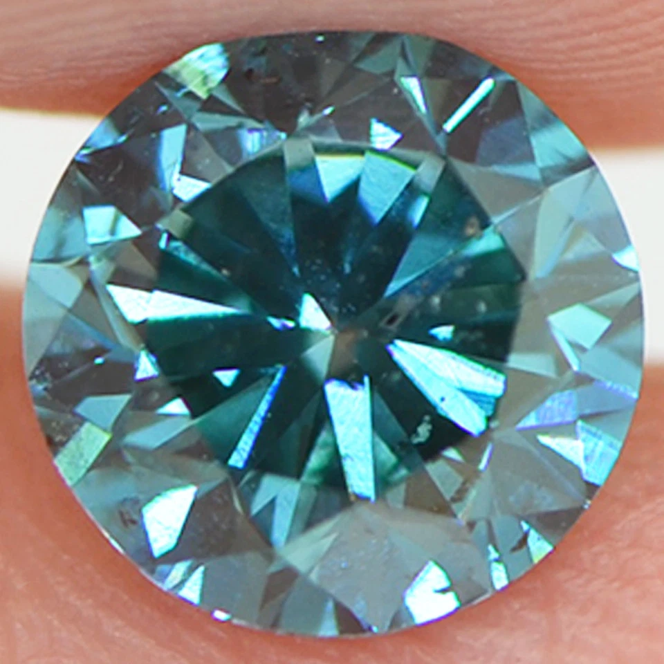 Loose Round Shape Diamond Fancy Blue Color VS2 Certified Enhanced 1.72 Carat - Image 1 of 4