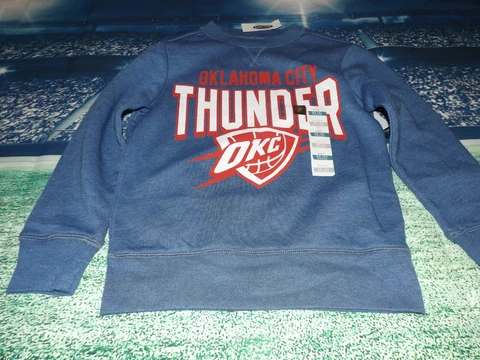 Oklahoma City Thunder NBA Basketball Sweatshirt, Boy's X-Small (5), BRAND NEW Cover