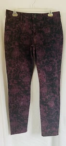 CAbi Women Twilight Purple/Black Camo Stretch Jeggings Pants Style 159 ~Size 8 - Picture 1 of 5