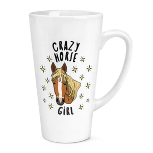 Crazy Horse Girl Stars 17oz Large Latte Mug Cup Funny Animal Big - Picture 1 of 1