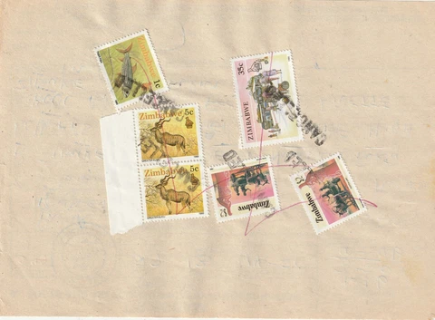 1994 Zimbabwe Telegraph Form Drawn Mutare .Scarce, Unusual & Most Attractive Cover