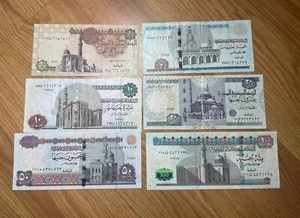 EGYPT: 1-5-10-20-50-100 Pound, Banknote UNC - Picture 1 of 2