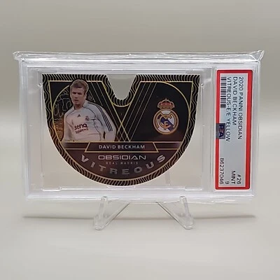 David Beckham 2020 Panini Obsidian Vitreous E/E Yellow #26 5/10 PSA 9 Low Pop - Image 1 of 4