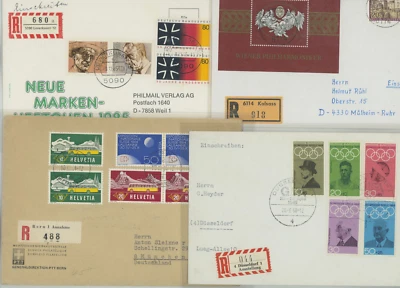 9 Einschreiben R-Zettel Aus Deutschland Frankreich Slowenien Schweiz Satzbriefe - Bild 1 von 3