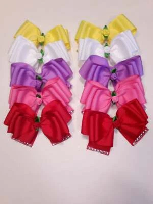 2 arcos para el cabello de 4,5" para niñas pequeñas selección de 5 colores púrpura, rosa, rojo, blanco, amarillo Foto 1 de 3
