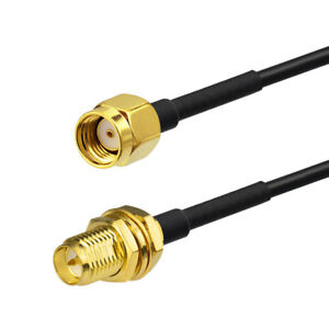 Bingfu WiFi Antenna Extension Cable RP-SMA Male to RP-SMA Female RG174 1m/ 3feet