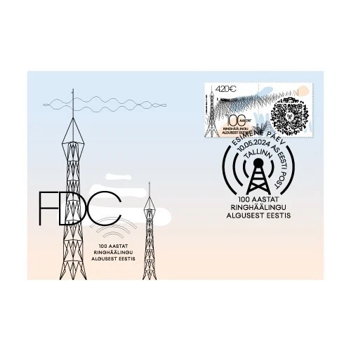 FDC of ESTONIA 2024 - 100 y. of the first radio broadcast in Estonia - Image 1 of 3