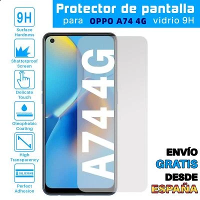 TODOTUMOVIL Protector de Pantalla para Oppo A74 4G Cristal Templado Vidrio 9H Premium