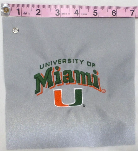 "University of Miami" Small Swatch Pendant Flag, 7" x 7" Cover