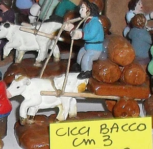 Crèche Groupe 3 CM Terre Cuite, Berger Ciccibacco Wagon Botti Shepherds - Picture 1 of 1