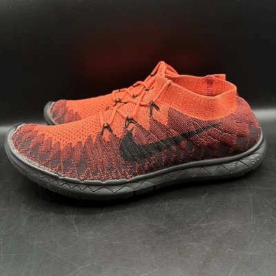 Nike Free Flyknit 3.0 636232-601  Orange Black Running Shoes Mens Size 8 - Image 1 of 4
