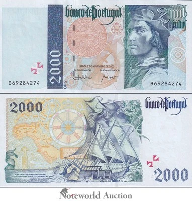 PORTUGAL 2000 Escudos 1996 P 189b Random Sign UNC - Image 1 of 3