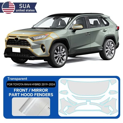 For Toyota Rav4 Hybrid 2019-24 Front Precut Paint Protection Film Clear PPF Kit - Image 1 of 4