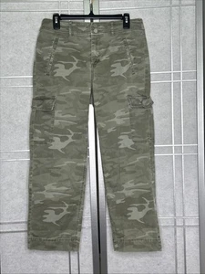 Pantalones cargo LOFT para mujer verde camuflaje elástico pierna recta talla 8 - Imagen 1 de 8