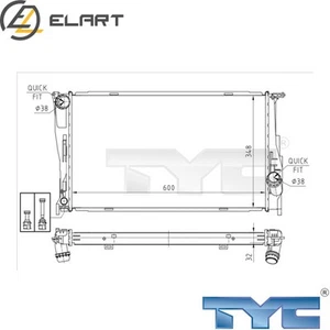 RADIATOR ENGINE COOLING 703-0008 FOR BMW 1/E9/E82/E87/X/E84/Convertible/E88 3.0L - Picture 1 of 8