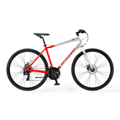 Schwinn 700C / 28" Circuit Men's Hybrid Bicycle, 21 Speed, Silver/Red (In Box) - Image 1 of 4