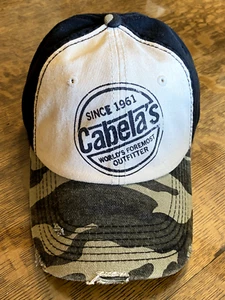 NWT CAT Caterpillar camo distressed unstructured hat cap hat B3 - Picture 1 of 3