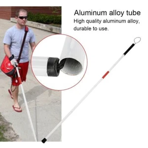 Folding Foldable Reflective Cane Crutch Portable Anti Shock Guide Walking Stick - Picture 1 of 12