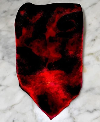 古驰正品男式红色迷彩天鹅绒宽领带 — 第 1/4 张图片