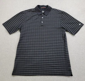 Camisa Polo Nike Tiger Woods Collection Para Hombre Mediana Negra Rayas Golf Dri Fit - Imagen 1 de 10