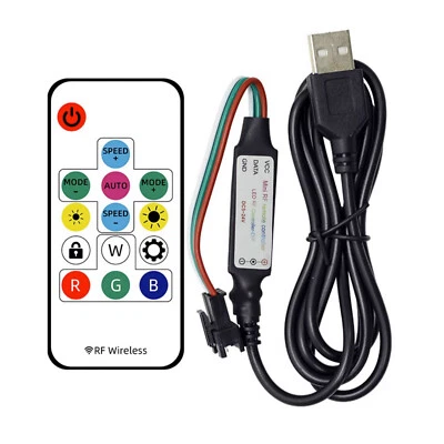 LED RGB RF Remote Controller USB 14Key for RGB LED Strip Light - Image 1 of 4