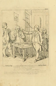 Antique Master Print-SATIRE-BOW STREET-SAMPSON WRIGHT-JUDGE-Gillray-1782 - Picture 1 of 6