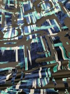 Velvet Burnt out Teal Fabric By The Yard Stretch Spandex For Clothing