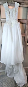Mary's Bridal Side Drape Wedding Gown Gorgeous Excellent Condition size 10W - Picture 1 of 12