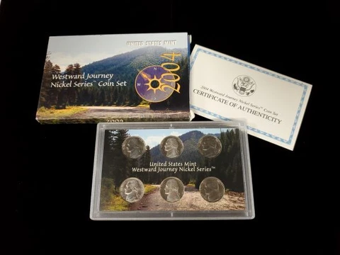 2004 U.S. Mint Westward Journey Nickel Series Coin Set Cover