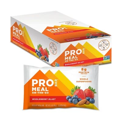 Paquete de 12 barras de bocadillos Wholeberry Blast de 3 OZ de fibra de proteína sin soja sin gluten Foto 1 de 4