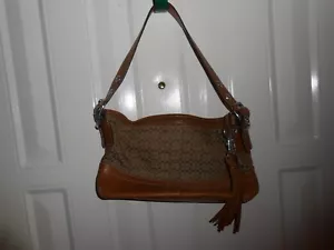 Vintage Coach Signature mittelgroße Hobo Handtasche Handtasche braun camelfarben - Bild 1 von 5