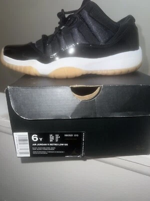 2018 - Air Jordan 11 Retro GG SIZE 6Y Black/Bleached Coral - White - Image 1 of 4