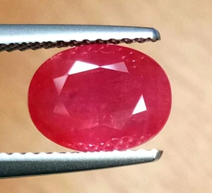 NATURAL RUBY 3.02 Cts GOOD SHINING BEAUTIFUL COLOR OVAL SHAPE - Picture 1 of 4