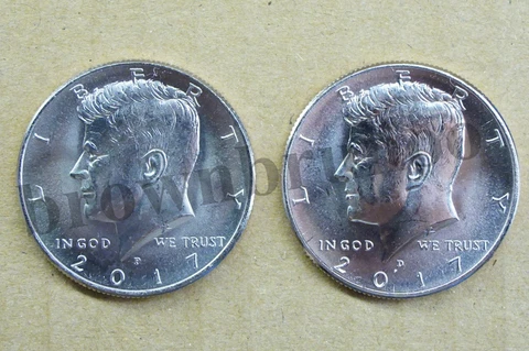2017 P&D Kennedy Half Dollar Uncirculated 2 Coins Philadelphia & Denver Mint 50c Cover