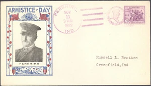 PH Pershing Indiana "Cameo" (L.D. 909) well struck purple fancy cancel [416850]  - Picture 1 of 1