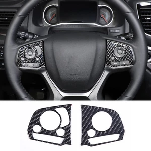 Borde adhesivo del cuadro del botón del volante de fibra de carbono para Honda Pilot 2015-2019 - Imagen 1 de 10