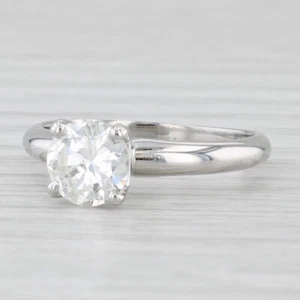 0.95ct Round Diamond Solitaire Engagement Ring Platinum Size 5.5 GIA - Picture 1 of 11