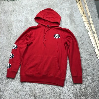 Volcom Hoodie Mens Small Red Sweatshirt Hooded Skate Surf Skateboarding Cotton+ - Image 1 of 4