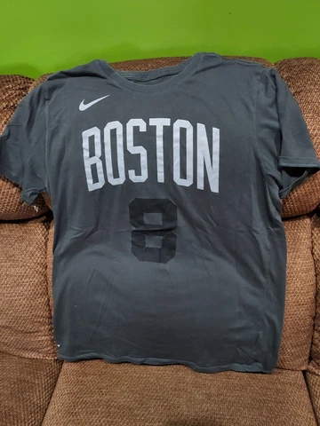 NEW Kemba Walker #8 Boston Celtics Men's Nike Icon Large T-Shirt - GRAY Cover
