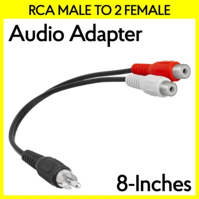 CMPLE RCA Splitter RCA Male Plug to 2 RCA Female Jacks Audio Adapter Cable Y Splitter
